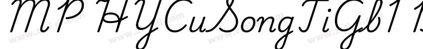 MP HYCuSongTiGb1 Bo字体转换